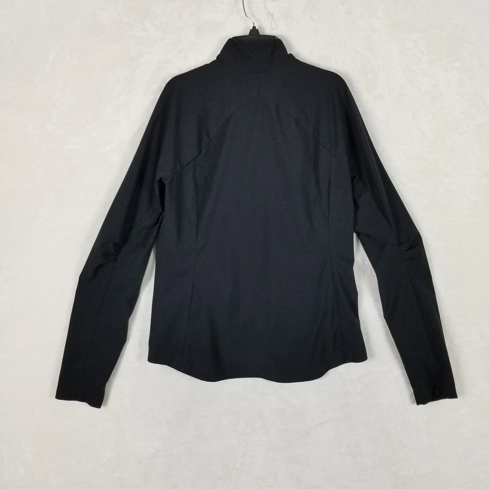 REI Softshell Jacket Womens Small Black Full Zip Stretch Hiking Activewear